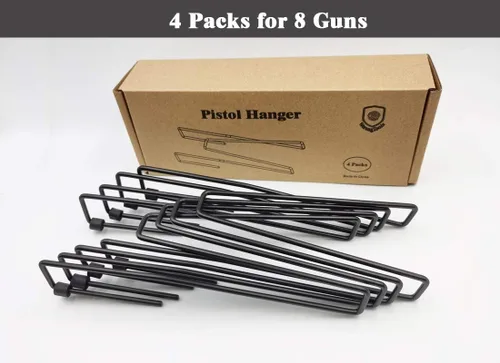 Vista 6 de StrongTools Percha para pistola, estante para pistola para estante seguro o estantería, organizador de pistolas para exhibiciones y gabinete