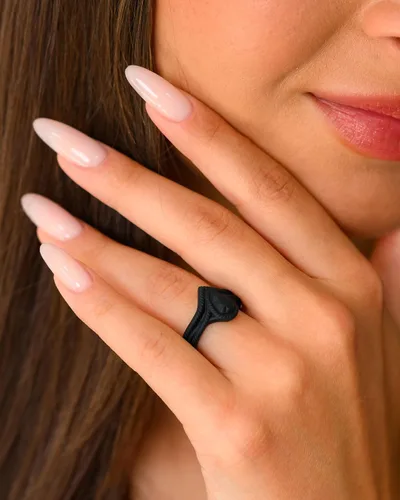 Vista 2 de Rinfit - Anillos de silicona para mujer - Anillo de compromiso en forma de pera de silicona - Alianzas de boda de goma para mujer - Diseño patentado