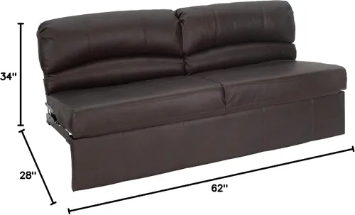 Vista 2 de RecPro Sofá cama Charles RV Jackknife de 62 pulgadas, color castaño