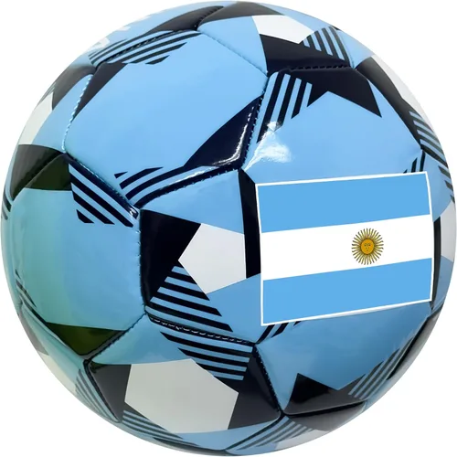 Vista 5 de Icon Sports Balón de fútbol argentino, talla 5 y 4, pelota de bandera de Argentina Copa del Mundo Selección Nacional País
