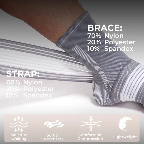 Vista 5 de NeoTech Care Tobillera ajustable (gris, talla M, 1 par)