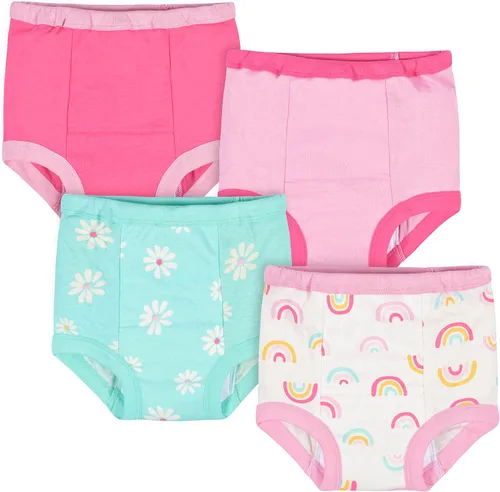 Vista 11 de Gerber Pack de 4 pantalones de entrenamiento y ropa interior para bebés y niñas