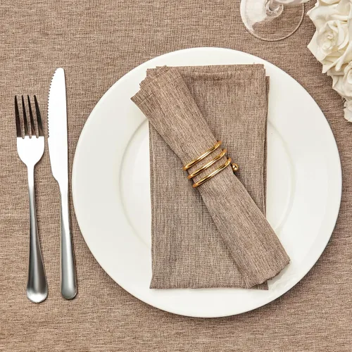 Vista 15 de Mebakuk Juego de 6 servilletas de tela de primera calidad de 17 x 17 pulgadas, lavables y pequeñas, servilletas de mesa suaves para bodas, fiestas