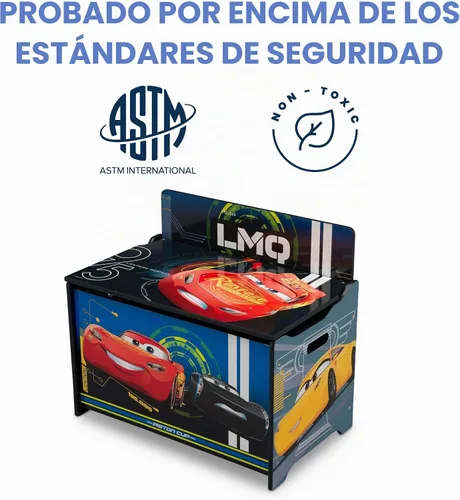Vista 2 de Delta Children Caja de juguetes de lujo, Disney/Pixar Cars