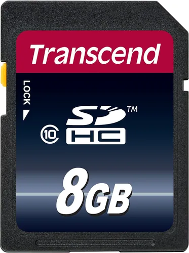Vista 4 de Transcend clase 10 tarjeta de memoria flash SDHC de 8 GB, Azul