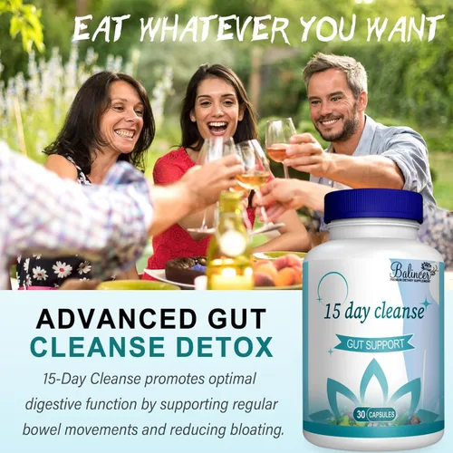 Vista 3 de Limpieza de 15 días, apoyo intestinal y del colon, desintoxicación avanzada de 15 días para intestino y colon para mujeres y hombres con senna