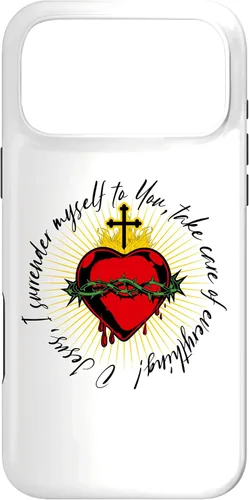 Vista 22 de Surrender Novena O Jesus Catholic Black Letter Case for iPhone 17