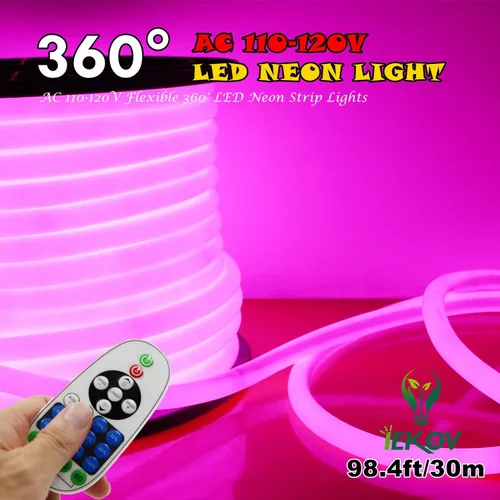 Vista 15 de Adaptador de fuente de alimentación con receptor IR+23 teclas de control remoto para 360° LED NEON Light (16.4 ft-65.6 ft)