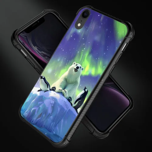 Vista 163 de Funda compatible con iPhone XR, diseño de elefantes africanos para niñas, diseño de patrón a prueba de golpes, antiarañazos, carcasa trasera