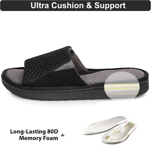 Vista 3 de Cómodas pantuflas de espuma viscoelástica para hombre