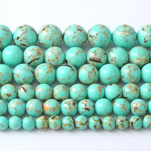 Vista 124 de 4MM 86 piezas Cuentas sueltas de piedra natural de amazonita calcedonia para hacer joyería DIY Pulsera Collar 1 hebra