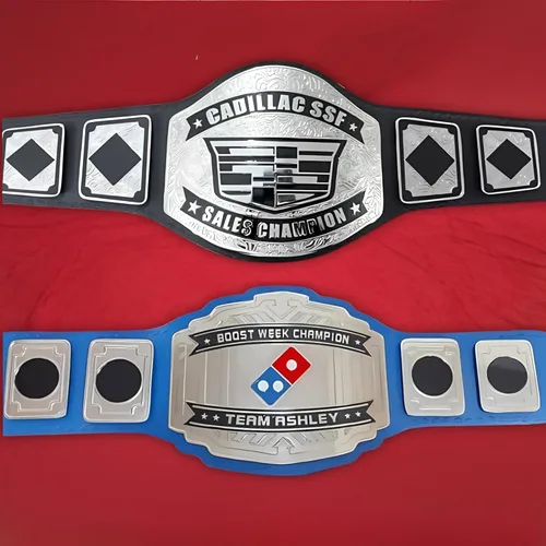 Vista 3 de HANDSY Cinturón de campeonato personalizable para todos los deportes, cinturón de campeonato de lucha libre personalizado