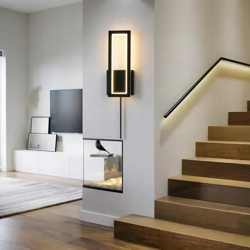 Vista 4 de Juego de 2 apliques de pared enchufables para interiores, lámpara de pared cálida de 3000 K, decoración para dormitorio, sala de estar, baño