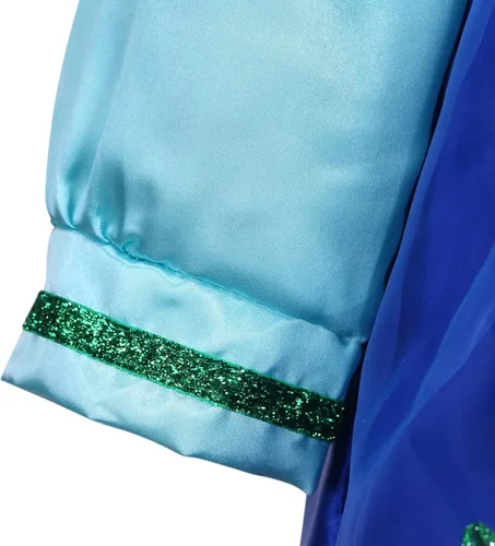 Vista 5 de NALIGO Disfraz de princesa para niñas, disfraz de cosplay para cumpleaños, Navidad, trajes con accesorios