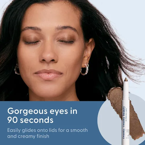 Vista 4 de twenty/twenty beauty Visionary - Lápiz de sombra de ojos en crema brillante, seguro para ojos sensibles, desarrollado por oftalmólogos, vegano