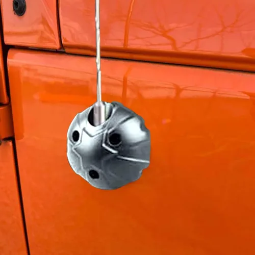 Vista 7 de Cubierta base de antena de aluminio para antena de radio, carcasa anodizada, base de cubierta de antena compatible con Jeep Wrangler JK JKU JL JLU