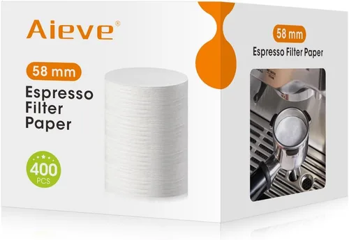 Vista 9 de Aieve Filtro de papel para espresso compatible con la máquina de café espresso Barista Breville, 400 piezas 51 mm Filtro de papel para portafiltro