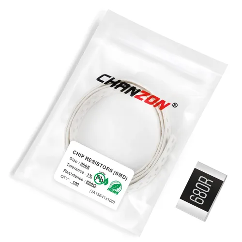 Vista 179 de Chanzon - 100 piezas de resistencias SMD 0805 0 Ω ohm 1/8W 0.125W ±1% de tolerancia, película gruesa, resistencias de chip SMT, certificadas por Rohs