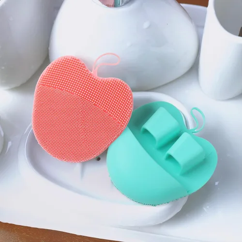Vista 6 de INNERNEED Juego de cepillos de limpieza facial de silicona suave, almohadilla exfoliante suave y masajeadora, diseño antideslizante para eliminación
