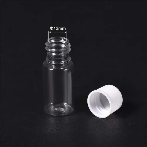 Vista 3 de uxcell Botella de reactivo químico de laboratorio de plástico, 0.3 fl oz/0.34 oz de boca ancha de sellado de muestra de líquido contenedor