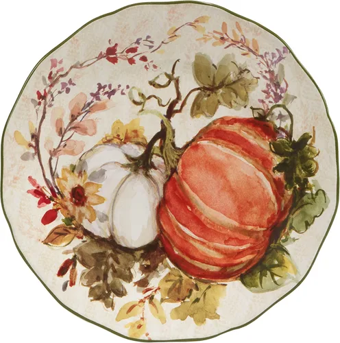 Vista 3 de Certified International Harvest Morning - Platos para ensalada/postre, multicolor, mediano, juego de 4