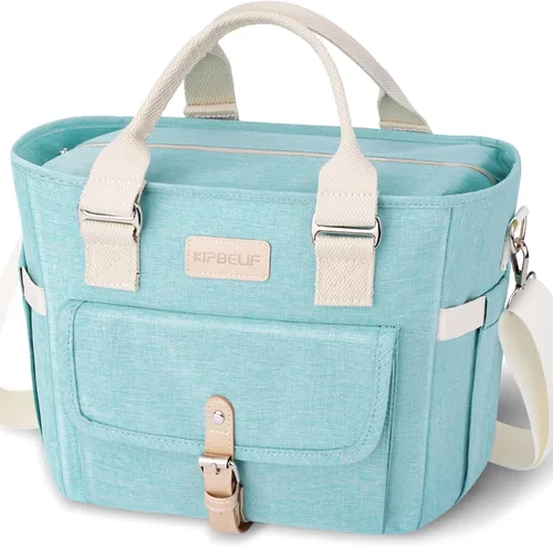 Vista 9 de KIPBELIF Cute&Classy Bolsas de almuerzo aisladas espaciosas para mujeres - Bolsa de mano grande elegante y funcional para adultos para trabajo