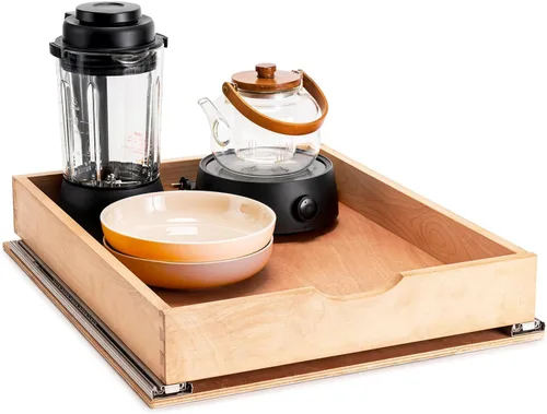 Vista 10 de Cajones extraíbles para armarios de cocina, organizador de gabinete extraíble, cajón extraíble de gabinete de madera totalmente montado, instalación