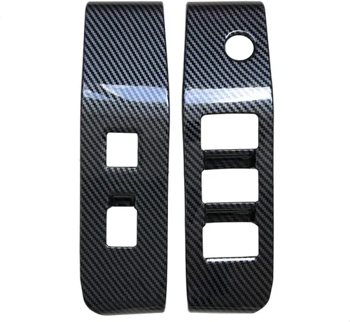 Vista 4 de ruihe 4 piezas de fibra de carbono de color de ventana de puerta de automóvil panel de control ajuste para Toyota Highlander 2020 2021 2022 2023
