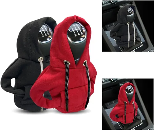 Vista 10 de JOYCOURT - Sudadera con capucha para palanca de cambios de coche, color negro Nylon Fashionable Mini Hoodie Decoration, Cute Gadgets, Universal