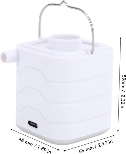 Vista 8 de Bomba de aire pequeña y portátil Ultra Mini, inflable de 38000 RPM, flotadores de piscina, viajes, camping, inflador de colchón de aire recargable