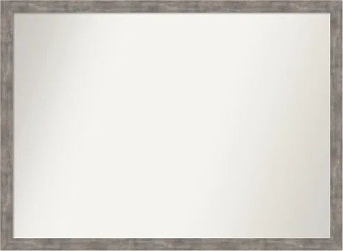 Vista 230 de Amanti Art Silver Bathroom Mirror for Over Sink, 26x45 Custom Made Marred Pewter Rectangle Vanity Mirror, Oversize Casual Wood Frame, Hangs Estaño