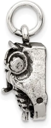 Vista 2 de Noble Collections Abalorio de plata de ley para máquina de escribir envejecida, Plata esterlina, N A