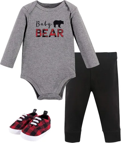 Vista 14 de Little Treasure - Conjunto unisex de mameluco de algodón, pantalón y zapatos para bebé Collar de ancla