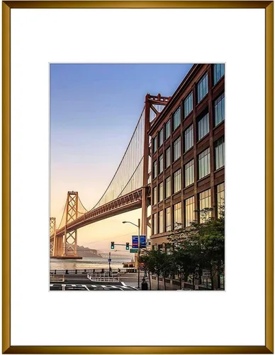 Vista 24 de Frametory, Portarretratos de aluminio negro de 6 x 8 pulgadas, juego de 1, ideal para mostrar fotos de 5 x 7 con paspartú o 6 x 8 sin paspartú