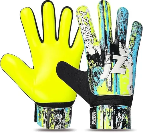 Vista 16 de Guantes de portero de fútbol para niños y jóvenes, guantes de portero antideslizantes con palma de látex de 4 mm y fuerte agarre, protección doble