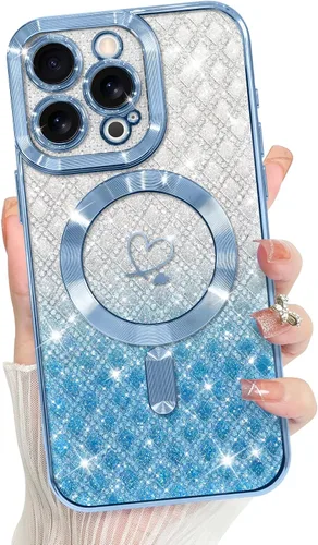 Vista 38 de Bonoma Compatible with iPhone 17 Pro Max Case 2025 Heart Checkered -Gold A cuadros-oro