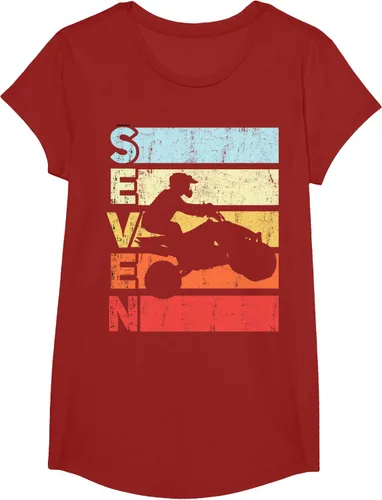 Vista 50 de ATV 7th Birthday Party ATV 4 Wheeler - Camiseta de cumpleaños temática cuádruple Negro