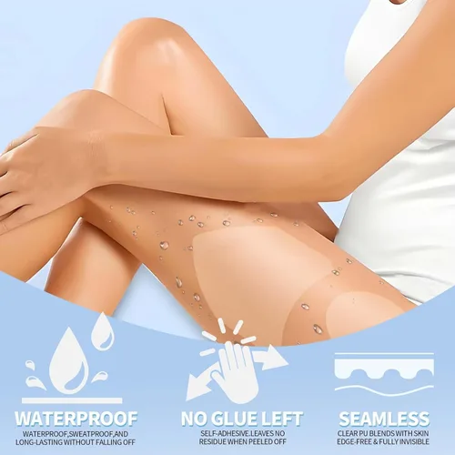 Vista 5 de 30 Pcs Thigh Lift Tape for Loose Skin, Transparent Anti Friction Patch, Invisible Lift and Glow Patches Body,Sweatproof Protection Patches for