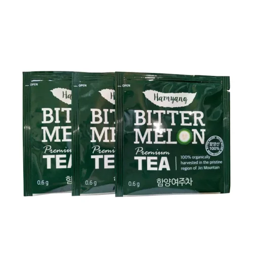 Vista 5 de Hamyang Paquete de 3 bolsitas de té de melón amargo 100% natural (60 bolsitas de té en total)