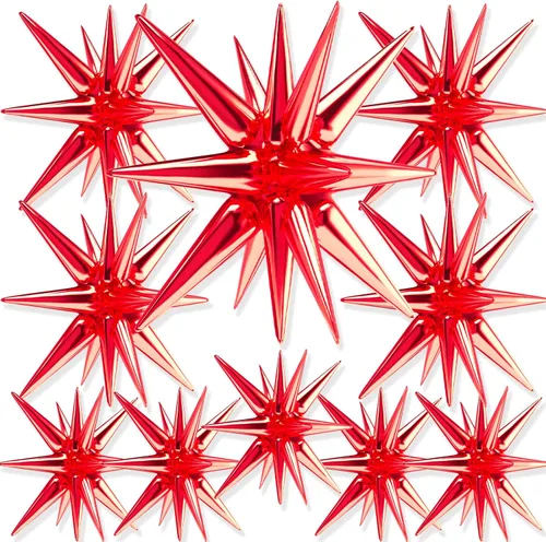 Vista 43 de Globos de papel de aluminio con forma de estrella negra de PartyWoo, 2 piezas de 42 pulgadas, grandes, con puntas explosivas, de Mylar