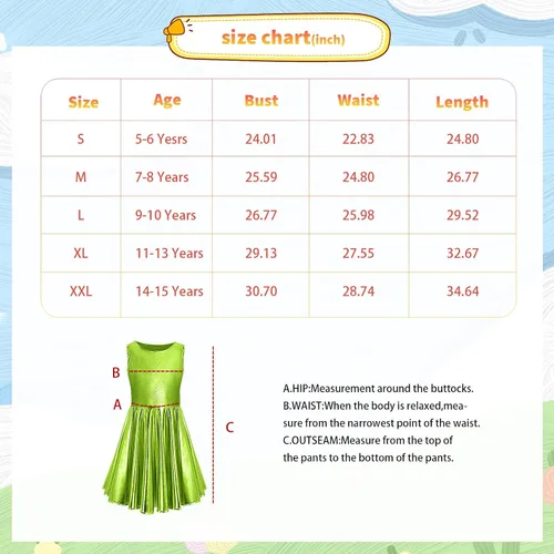 Vista 8 de techcity Vestido metálico brillante para niñas, vestidos plisados acampanados con lentes de sol, ropa de baile para fiesta, disfraces