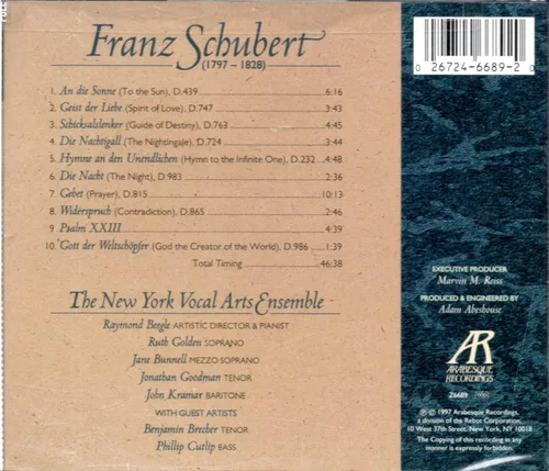 Vista 2 de Schubert 'Quartets For Four Solo Voices': An Die Sonne D.439 / Geist Der Liebe D.747 / Schicks