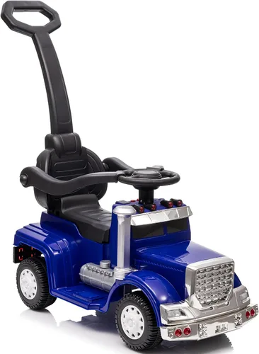 Vista 12 de Outfunny Coche de empuje 3 en 1 para niños pequeños de 1 a 3 años con mango y música Rojo