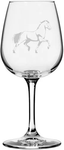 Vista 28 de Abaco Barb Body Horse - Copa de vino grabada multiusos (12.75 onzas) Unique Gifts for Horse Lovers, Personalized Wine Glasses, All-Purpose
