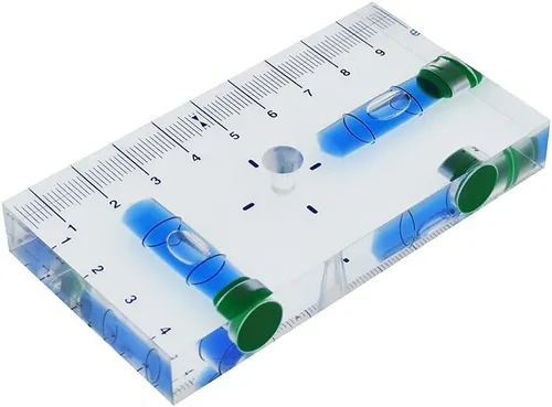 Vista 3 de Nivel de burbuja magnético pequeño integrado de alta precisión cuboide transparente de alta precisión nivel nivel (95X51X13mm) (g549810)