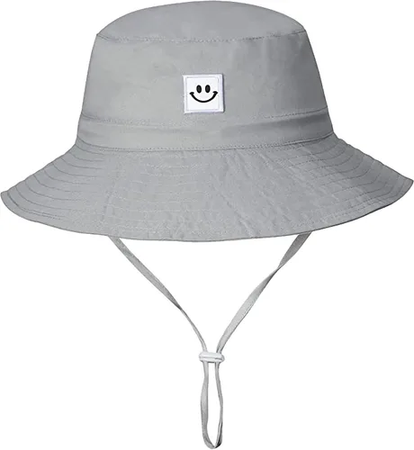 Vista 6 de 55cube Sombrero de sol para niños pequeños, sombrero de pescador de playa para niñas y niños pequeños