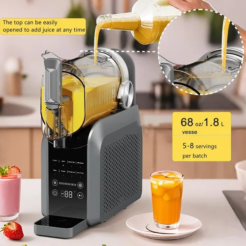Vista 4 de Máquina de granizado profesional de 15 minutos para el hogar, máquina de bebidas congeladas de 68 onzas con 6 programas preestablecidos, no necesita