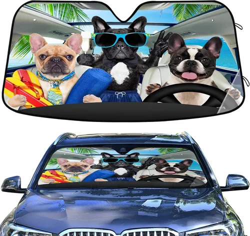 Vista 13 de Parasol para parabrisas de automóvil de tiburón para ventana delantera, accesorios interiores para automóvil SUV