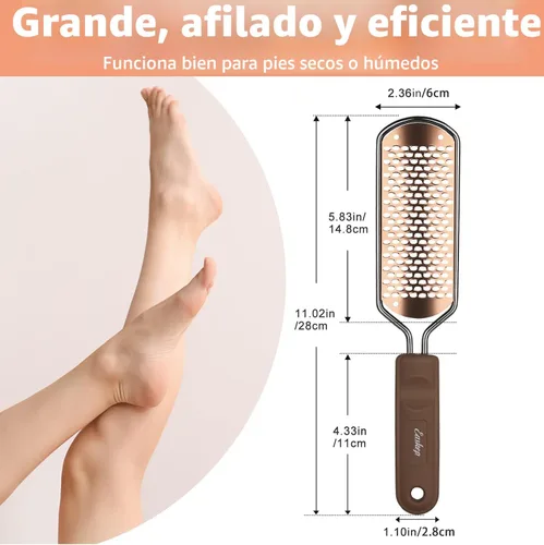 Vista 5 de Lima para Pies Raspador de Pies Pedicura - Removedor de Callos para Pies Easkep Rallador Profesional Raspa Raspador de Pies Removedor de Callos