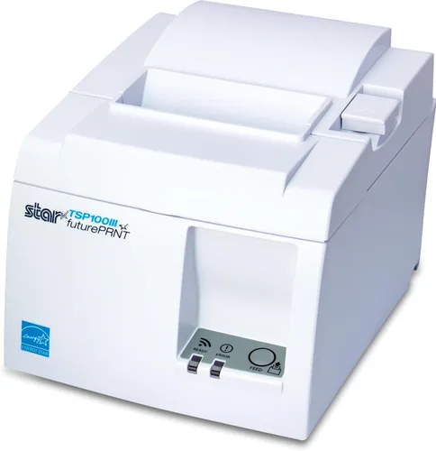 Vista 11 de Star Micronics TSP143IIIBi Impresora térmica de recibos Bluetooth para iOS, Android y Windows con cortador automático y fuente de alimentación Gris